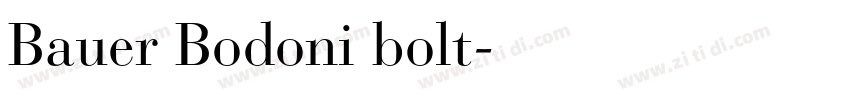 Bauer Bodoni bolt字体转换